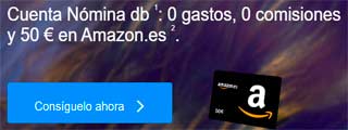 50 € en Amazon con Deutsche Bank