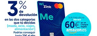 60 € en Amazon de regalo con las tarjetas Wizink