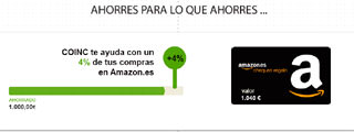Coinc regala el 4% al comprar un cheque regalo de Amazon