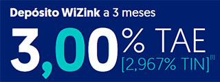 Depósito WiZink a 3 meses al 3,00%, rentabilidad a corto plazo