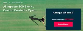 Llévate 15 € con la Cuenta Corriente Open