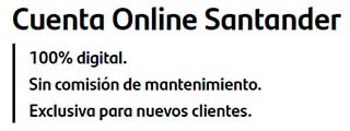 Santander lanza una cuenta sin comisiones
